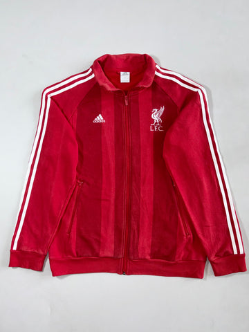Vintage Adidas Red Liverpool FC Striped Track Jacket (M)