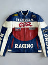 Honda CBR HRC Leather Racing Jacket  Alpinestars Michelin Patches (M)