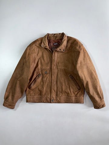 Vintage Adventure Bonds Premium Oversized Leather Jacket (M)
