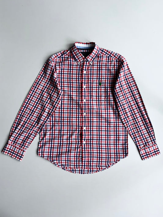 U.S. Polo Assn. Red/Navy Check Cotton Shirt (L)