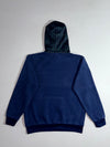 Adidas Originals Navy 3-Stripe Hoodie with Tartan Plaid Hood (S)