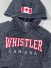 Roots Whistler Canada Full-Zip Hoodie – Black/Grey Marle, (XS)
