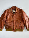 Schott NYC Brown Pure Leather Bomber Jacket Made in USA (M/L)