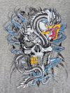 Vintage Japanese Premium Skull Printed Full Sleeve T-shirt)(L)