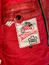 Harro Vintage Red Genuine Leather Café Racer Jacket (S)
