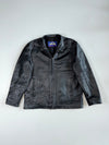 Vintage Nepuca Express Black Leather Zip-Up Jacket (M)