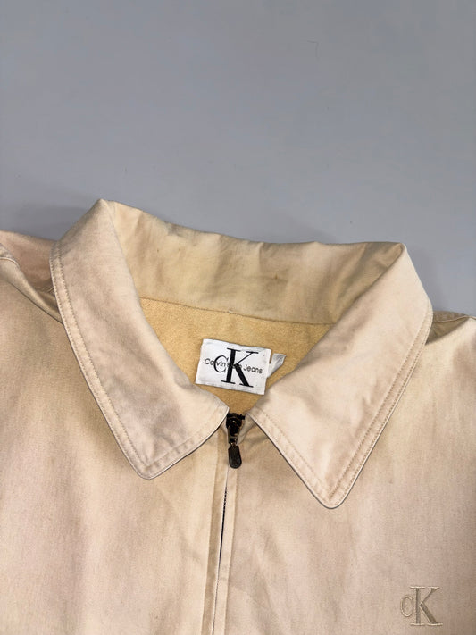 90s Calvin Klein Jeans CK Zip-Up Harrington Jacket (2XL)