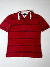 Tommy Hilfiger Red Striped Rugby Polo (L)