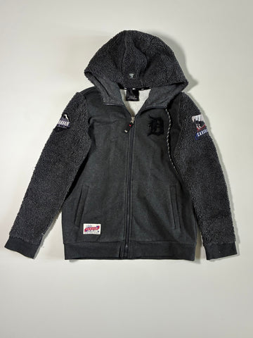 MLB Detroit Tigers Caravan Sherpa Fleece Hooded Zip Jacket (S)