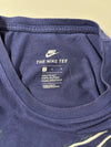 Nike "Just Do It" Swoosh Tee – Navy Blue Graphic Crewneck (XL)