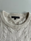 Tommy Hilfiger Cream Cable Knit Crewneck Sweater (XL)