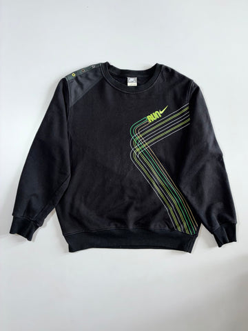 Nike Run | Retro Line Graphic Crewneck | Black | Size M