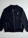 Adidas Originals Black Bomber Jacket – Vintage Trefoil Patch(L/XL)