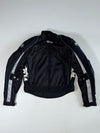FLM Greyhound Black Mesh Motorcycle Racing Jacket Padded Women’s (S)