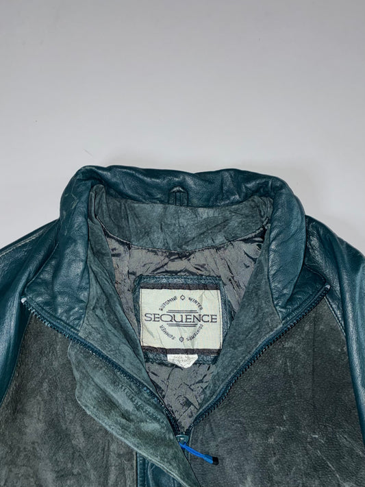 Sequence Premium Original Bomber Leather Jacket (M)