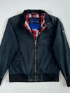 Superdry JPN Harrington Jacket – Washed Black with Red Check Lining (M)
