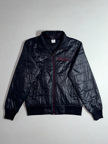 Nike Kobe Black Quilted Bomber Jacket with Burgundy Signature Logo  (S)
