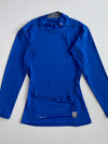 Nike Pro Combat Dri-Fit Compression Long Sleeve Top Blue (M)