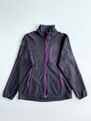 Kappa Black Grid Fleece Full Zip Jacket – Purple Zip Details – (S/M)