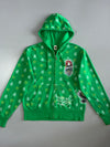 Ed Hardy Green Skull Print Zip-Up Hoodie (M/L)