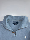 Polo Ralph Lauren | Quarter-Zip Ribbed Pullover | Light Blue (XL)