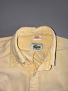 Lacoste Collection by Izod | Corduroy Button-Up Shirt | Pale Yellow (L)