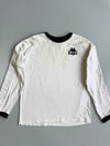 Kappa Authentic Sportswear Banda Long Sleeve Ringer T-Shirt White Black Logo Tape (M/L)