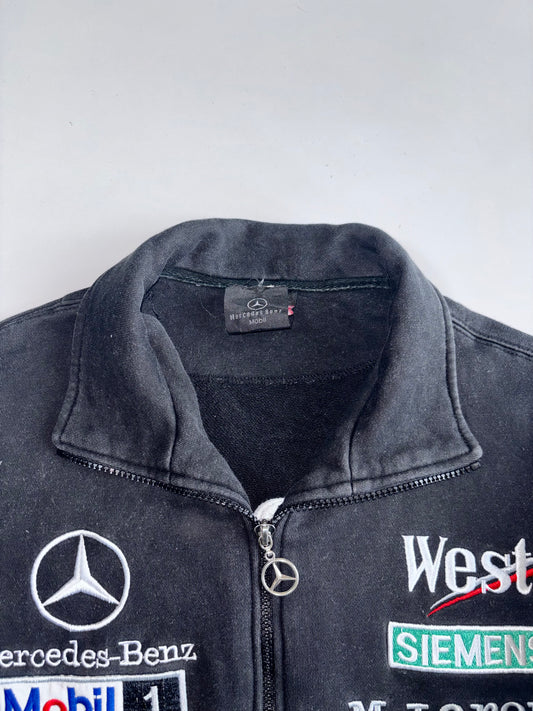 McLaren F1 x Mercedes-Benz x West | Vintage Racing Sweatshirt Jacket | Faded Black | (M)