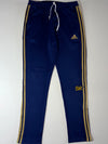 Adidas Navy & Gold 3 Stripe Track Pants – D&K Patch – (W:31) (L:43)