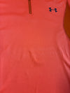 Under Armour HeatGear Quarter-Zip Polo, Neon Orange (XL)