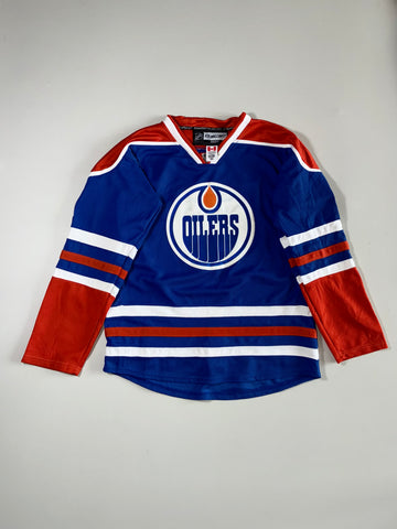Edmonton Oilers NHL Reebok CCM Authentic Home Hockey Jersey – Blue & Orange (2XL)