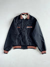 Vintage 80s Don Alleson Athletic Satin Varsity Jacket – Bulkmatic Transport Trucker – Made in USA (M/L)
