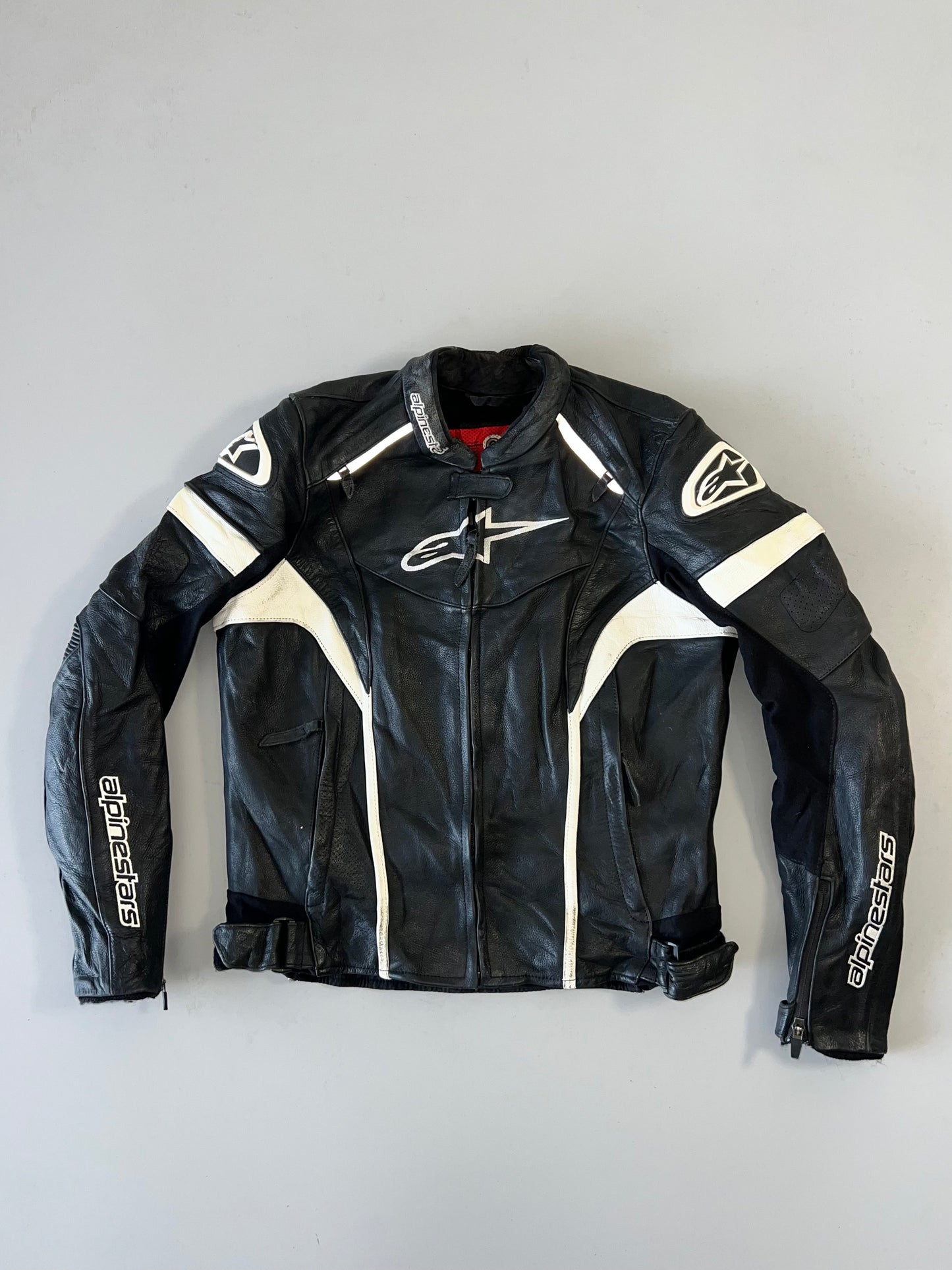 ZSuper Rare Alpinestars Stella GP Plus R Original Pure Leather Riding Jacket (Ultra Premium) Padded (S)