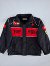 Ferrari F1 Vodafone Shell Sponsor Patch Embroidered Racing Jacket Black Red (S)