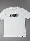 Adidas Sportswear Camo Logo Tee – White Graphic Crewneck (M)