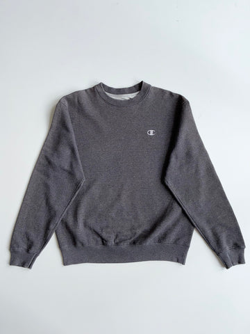 Champion Eco Charcoal Grey Embroidered Logo Crewneck Sweatshirt  (M)