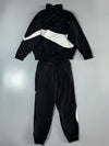 Nike Big Swoosh Black & White Windbreaker Tracksuit (Jacket + Joggers) (M) (W:28, L:38)