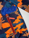 Superdry | Camo Print Hooded Windbreaker Orange Navy ((L)