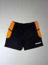 Vintage Kappa Black & Orange Football Shorts (W:33) (L:17)