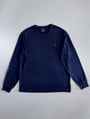 Polo Ralph Lauren Long Sleeve Crewneck Tee — Navy/Red Pony (XL)