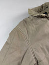 Vintage QS Style Beige Padded Canvas Zip-Up Jacket (M)