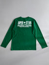 Vintage “Super Star” Dragon Graphic Long Sleeve Tee Green (M/L)