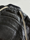 Vanucci Armoured Black Leather Motorcycle Racing Jacket Padded (L)
