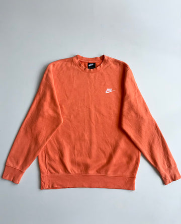 Nike | Burnt Orange Club Fleece Crewneck | (L)
