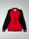 Champion Colorblock Varsity Jacket Red/Black,(S)