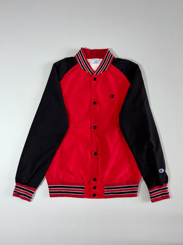 Champion Colorblock Varsity Jacket Red/Black,(S)