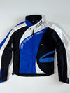 AXO Racing Dept. Blue Colour-Block Motorcycle Jacket Padded (S)
