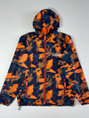 Superdry | Camo Print Hooded Windbreaker Orange Navy ((L)