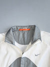 Nike White & Grey Colourblock Windbreaker Jacket | Vintage Lightweight Jacket (M/L)