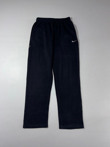 Vintage Nike Black Straight Leg Fleece Sweatpants (W:30) (L:42)